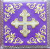 Purple Embroidered Chalice Pall